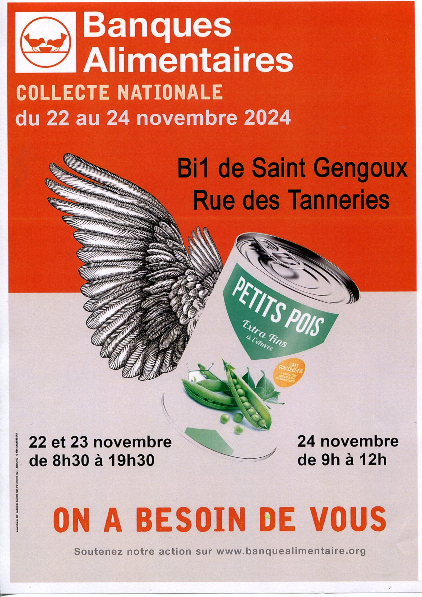 COLLECTE ANNUELLE BANQUE ALIMENTAIRE // 22 - 24 NOVEMBRE 2024